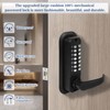 Souyou Upgrade Keyless Door Lock with Handle, Stainless Steel Waterproof