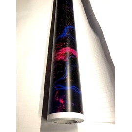 Blue Lightning Strike Graphic Vinyl Car Wrap Film Sheet + Free Cutter & Squeegee ( Except Sample Size ) (2FT x 5FT / 24" x 60")