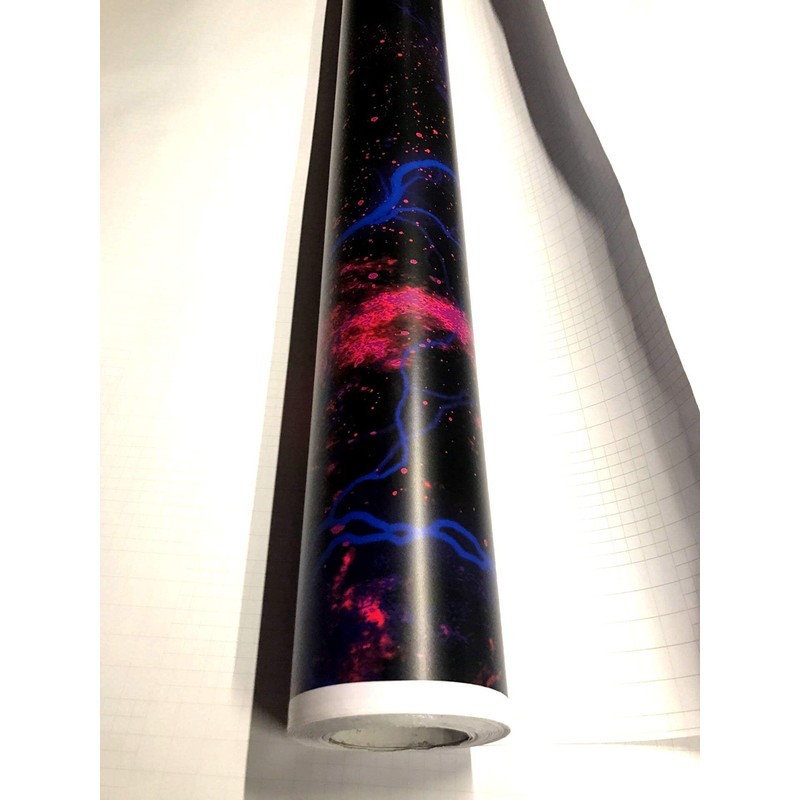 Blue Lightning Strike Graphic Vinyl Car Wrap Film Sheet +