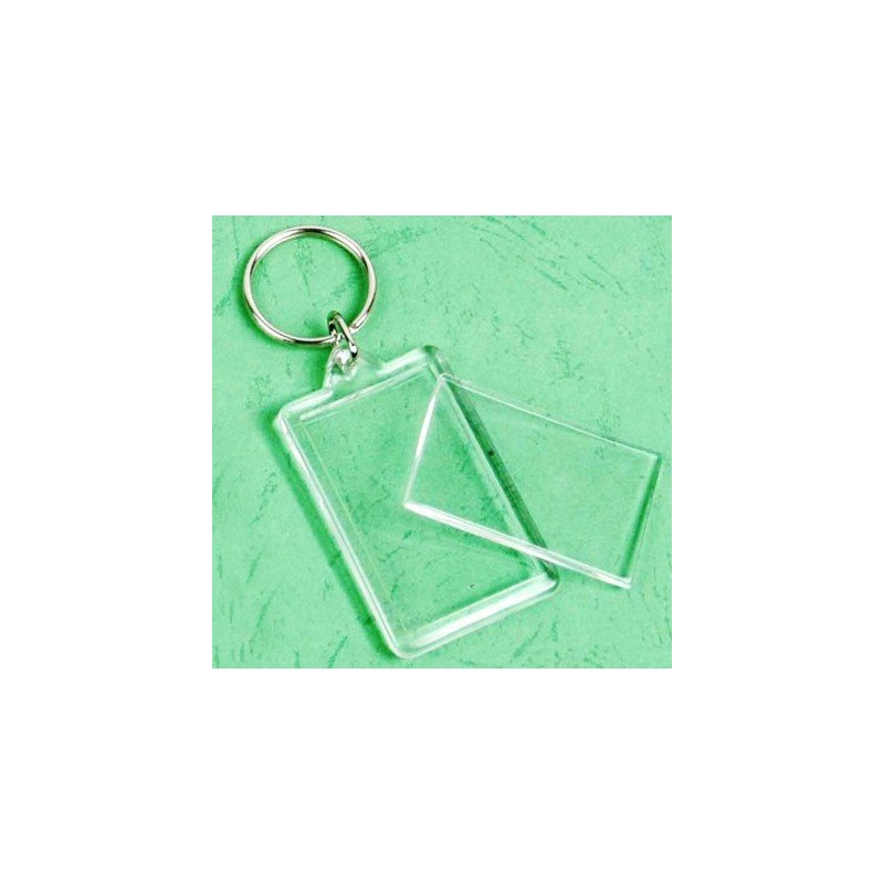10PCS Clear Blank Photo Image Picture Frame Framework Keychain Key