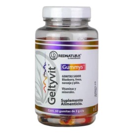 Rednatura Geltyvit Gummys Multivitaminico 60gomitas Sabor Frutas