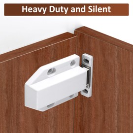 2 Pack Push Open Door Catches Push to Open Cabinet Latch Touch Open Kitchen Drawer Closer Magnetic Push Catch for Cupboard, Drawer, Wardrobe, RV Door