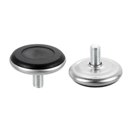 DTGN M10x17x50mm(DxLxOD) Screw on Furniture Glide Leveling Feet - 4Pack - Good for Furniture - Adjustable Thread Furniture Levelers - Silver