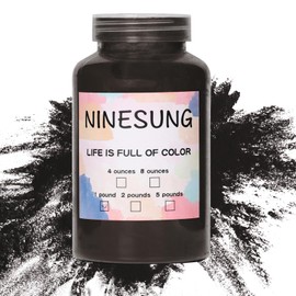 ninesung Powder Coating Powder | Powder Coat Perfect for Metal Surfaces | Car Paint | Building Materials | Powder Paint for Steel Structures, Factories, Buildings, Playgrounds, Gardens (Black, 4 oz)