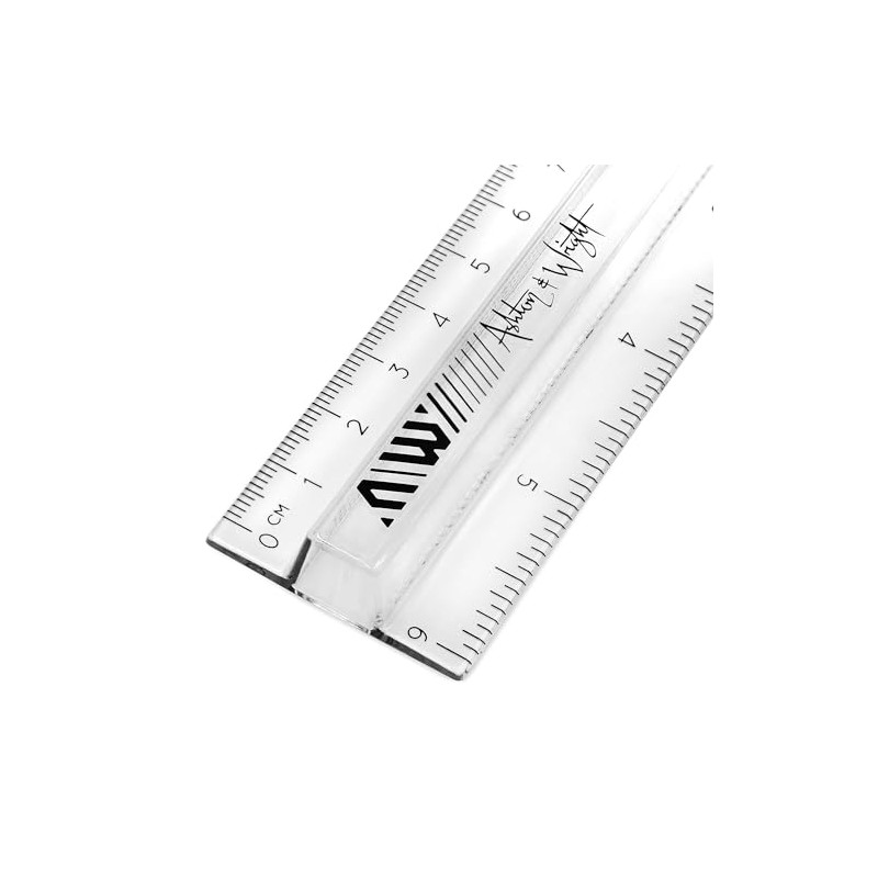 Ashton and Wright - 6 Inch / 15cm Raised Rulers