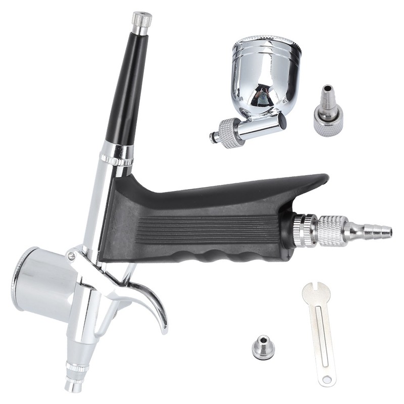 Airbrush 0.3mm Caliber Side Pot Single Action Set Art Supplies