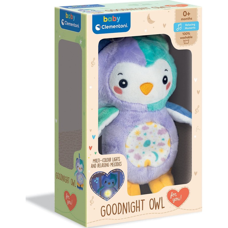 Clementoni Baby 17268 First Months Light Plush Owl