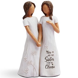 BORLESTA Friendship Gifts for Best Friends Women - You're The Sister I Got to Choose - Best Friend Birthday Gift for Women - Sister Gift from Sister and Bestie Gift - Darker Skin Statues
