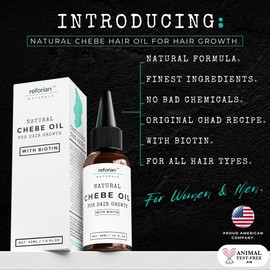 Chebe Oil for Hair Growth with Biotin With African Chebe Powder - Organic Hair Grease Tonic - Organic Rerowth Kibbeh African Oil