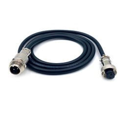 3.28 ft GX12 2 Pin Male to Female Cable, GX12 2Pins Female to Male Head Aviation Cordset Electrical Connector Panel Mount Circular Metal Adapter Cordset for Ships 5A 200V 20AWG (1meter)