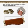 GORIX Bike Cowhide Leather Grip Ergo Antique Handlebar Lock on