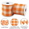 Whaline 2 Rolls Fall Buffalo Wired Edge Plaids Ribbon Check