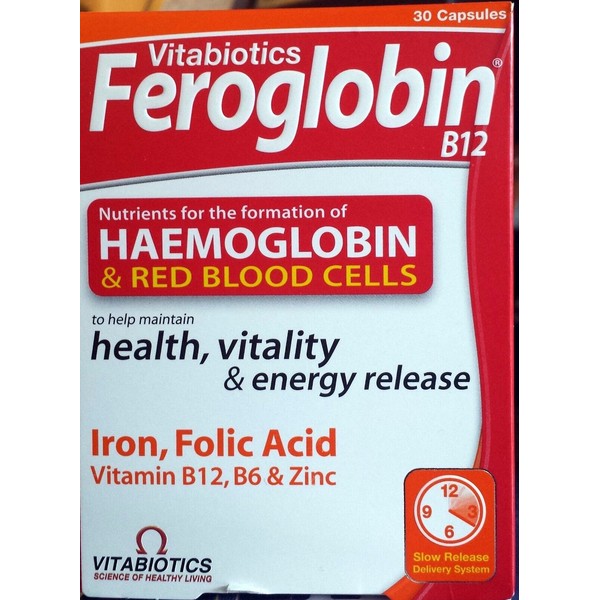 2-Pack Vitabiotics Feroglobin,  IRON   - 60 Capsules