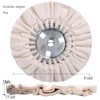 8" White Airway Buffing Wheel,5/8'' Arbor Hole,16 Plys/Fine Polishing for
