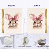 THDSE Coquette Pink Bows Bunny Notebook, Easter Rabbit Animal Spiral