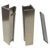 Shower Door U-Channel with Metal Strike Plate for 3/8" and