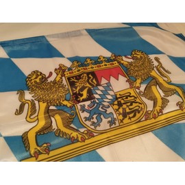 Bavaria Lions and Coat of Arms 40 x 60 cm Boat Flag Premium Quality Professional Quality Flag