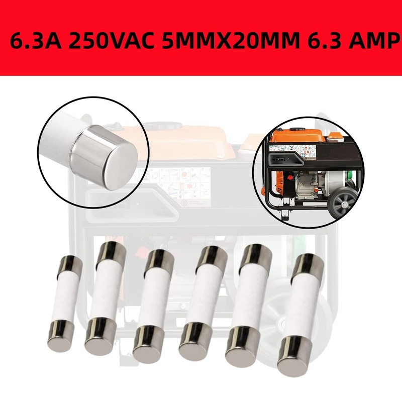 Fast Acting Ceramic Cartridge Fuse Fuses Replacements for Generac Replaces