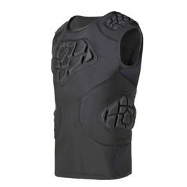 Topeter Padded Compression Shirt with Protective Gear and Shock Guard, Sports Vest for Goalkeeper, Paintball, Airsoft L