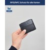 Lederhand Magic Wallet 1, Black Nappa, Modern