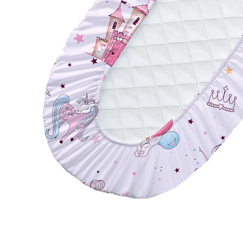100% Cotton 2 Pcs Moses Basket Fitted Sheets - Breathable,