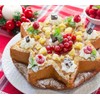 Erre4m Poinsettia Disposable 10 Star Baking Tin 26 x 6