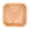 Rubber Wood Salad Bowl Handcrafted Simple Stylish Square Bowl Tableware
