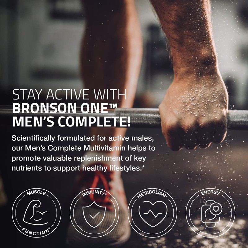 Bronson ONE Daily Men’s Complete Multivitamin Multimineral Once-Daily Multi for