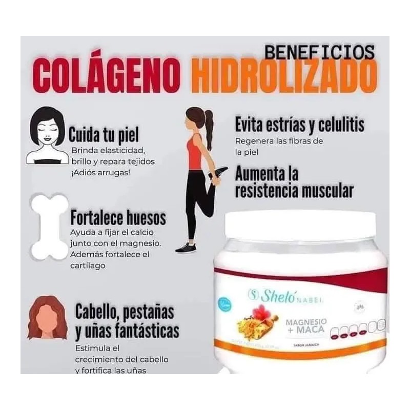 3 Colágeno Hidrolizado Magnesio + Maca / Aumenta Energía