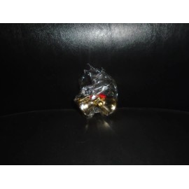 Unbranded NOS PAIR OF GOLD METAL BELLS WITH RED BOW CHRISTMAS ORNAMENT