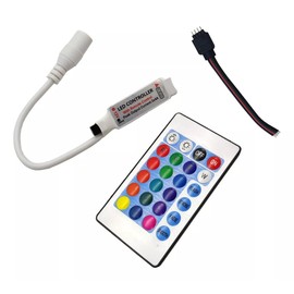 Controlador Remoto para Tira RGB 5V-12V | Control Inteligente con Conector Tira LED | Compatible con Luces LED para Cuarto | Dimmer y Conectores LED para Iluminación Personalizada