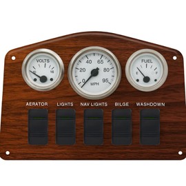 Woodgrain Metallic Cherry ABS Sheet for Boat Instrument Panels – 24 x 48 x 3/16 Marine-Grade Plastic for Switch & Gauge Dashboards