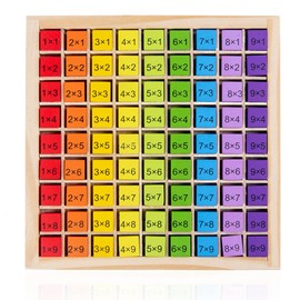 Wooden Educational Toy, Multiplication Table for Training, Puzzle, Multiplication, Educational Toy (Variety)