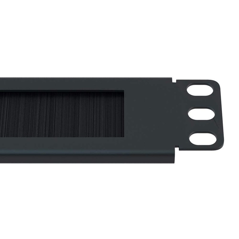 1U Brush Panel 19” Horizontal Grommet Strip Server Rack Cable
