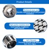 2 bujes de acero inoxidable (3/4"-3/8")