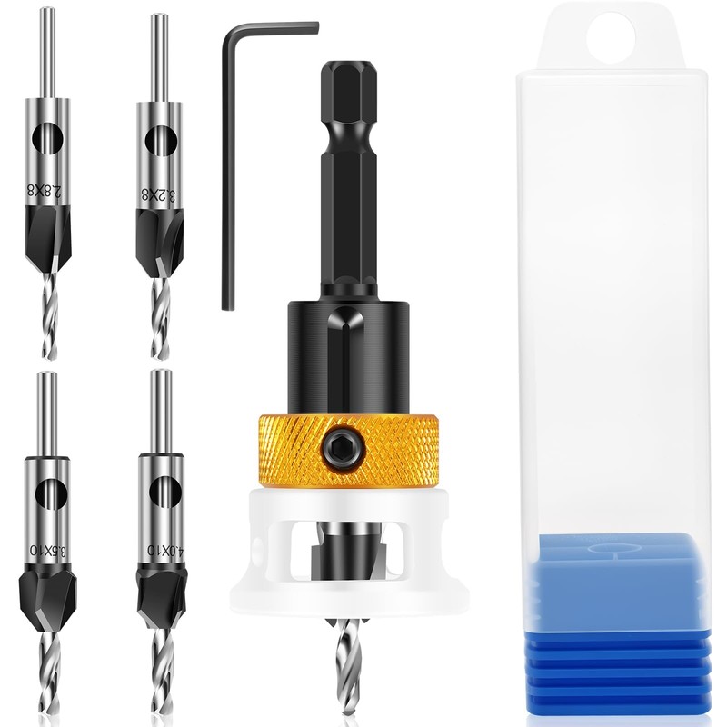KOZTOL 4PCS Countersink Drill Bit Set, Counter Sink Drill Bit