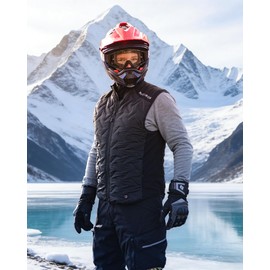 RIDEIRON Heated Vest for Men, Fast Heating, 3 Temperature, Lightweight for Cycling Hiking Fishing
