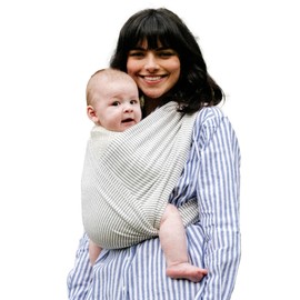 Studio Romeo Duo Baby Carrier with 2 Easy-On Headbands, High-Quality Fabric Made from Certified Organic Cotton (Stripes T2 (L-XL))