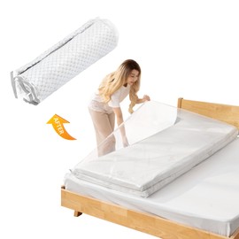 Vacuum Bag for Mattress, Vacuum Duvet Storage Bag with Double Zipper, Mattress Protector - Reusable Saving Space (94.4 x 47.2 Inches) (240 x 120 cm)