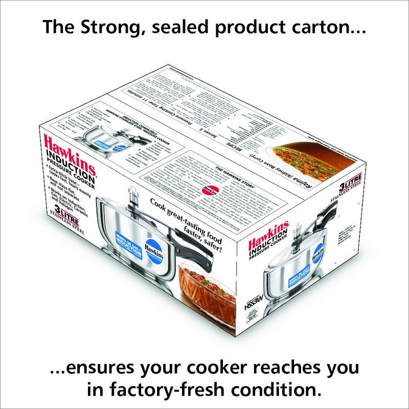 Hawkins 3 Litre Inner Lid Pressure Cooker, Stainless Steel Cooker,