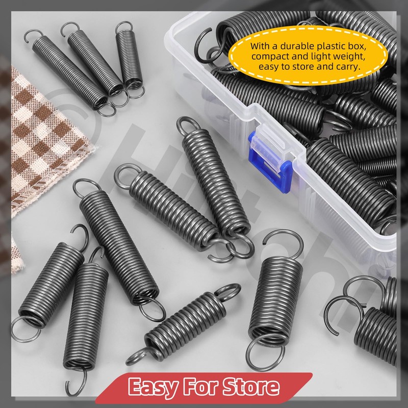 Hilitchi 36Pcs Extension Spring Assortment Kit 12 Sizes Extension Spring