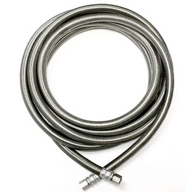 Shark Industrial 15FT (180 inch) Stainless Steel Braided Ice Maker Hose with 1/4" Compression by 1/4" Compression Connection
