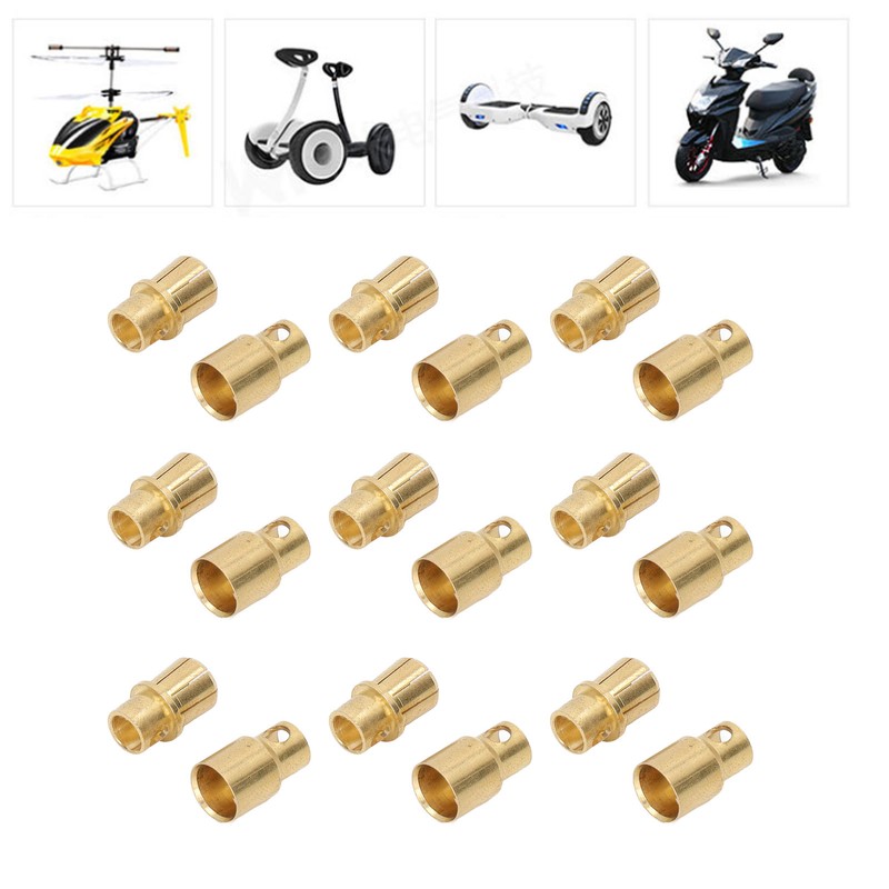 30 Sets Connector Plug 8.0 Gold Plated Brass High Accuracy