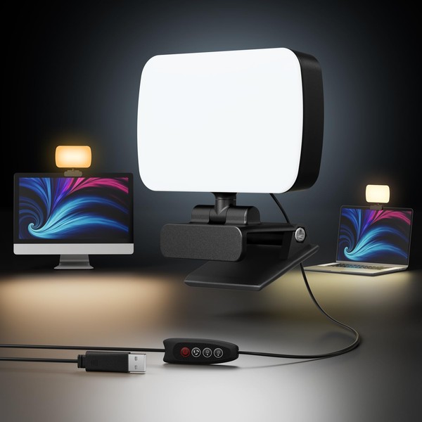 RealPlus Conference Video Light, Clip-on Laptop Light with 120 LEDs