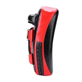 Shield Muay Thai Kickboxing, Almohadilla Grande y Pesada para Patadas Curvas, Almohadilla para Golpear el Cuerpo, Almohadilla Muay Thai para Entrenamiento de Karate y Taekwondo (Negro y Rojo)