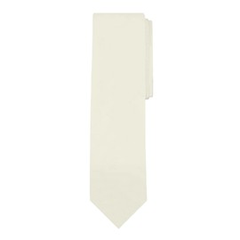 Jacob Alexander Boy's Regular Self Tie Prep Solid Color Necktie - Cream