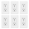 ELEGRP Smart in-Wall Outlet, 2.4GHz Wi-Fi Smart Receptacle Compatible with