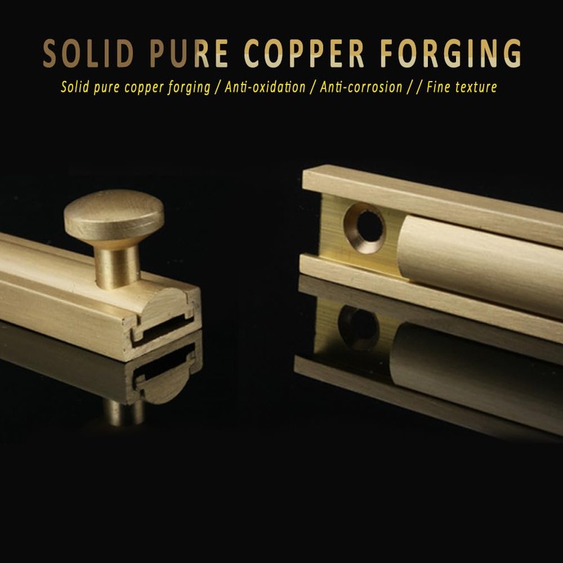 SUPERTOOL Surface Latch, 1PC Brass Door Bolt Unrust Simple Barrel