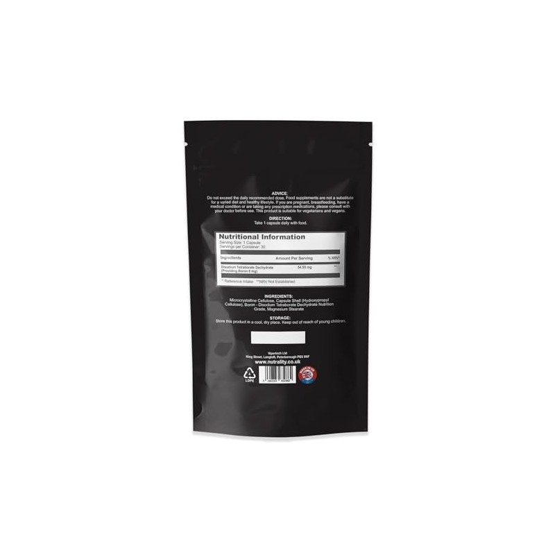 Nutrality Boron 6mg Supplement | Mineral Absorption | 30 Vegan