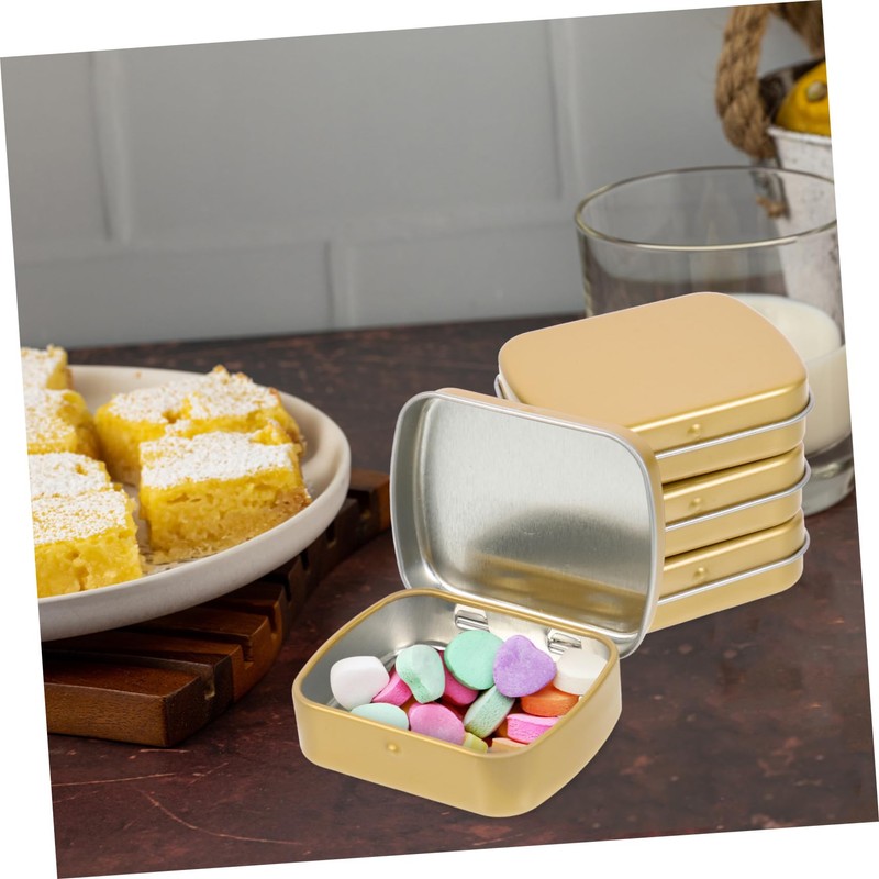 STOBOK 10pcs Tin Box Iron Containers for Organizing Small Items